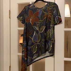 zara floral pattern top